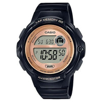 Casio Women's Digital Sports Watch with 60-Lap Memory Black/Rose Gold - LWS1200H-1AV EasyOptionXY LLC