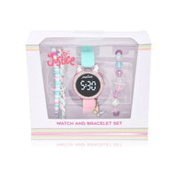 Justice Girl's LED Silicone Watch and Matching Bracelet 4 Piece Set EasyOptionXY LLC
