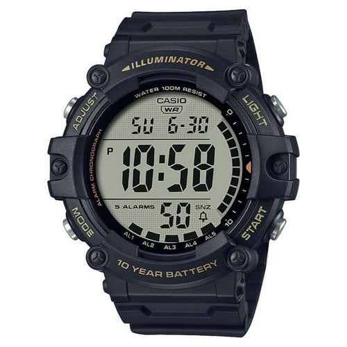 Casio Men's Wide Face Digital Black Watch with Extra Long Resin Strap - AE1500WHX-1AV EasyOptionXY LLC