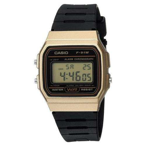 Casio Men's Casual Digital Black Resin Sport Watch, Gold Case F91WM-9A EasyOptionXY LLC