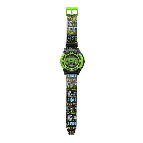Wonder Nation Boys Round LCD Dial Gaming Print Kids Digital Watch, Black EasyOptionXY LLC