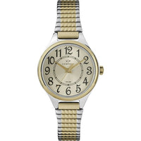 Viewpoint by Timex Women's Two-Tone/Champagne 30mm Casual Watch, Expansion Band EasyOptionXY LLC