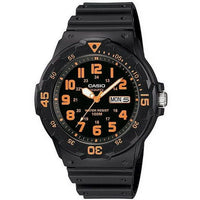 Casio Men's Dive Style Watch, Black/Orange Accents MRW200H-4BV EasyOptionXY LLC