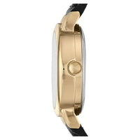 Time and Tru Women's Gold Tone Watch with Faux Leather Strap EasyOptionXY LLC