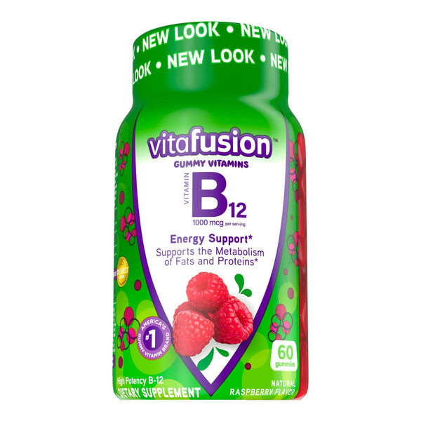 Vitafusion B12 Gummy Vitamins; Raspberry Flavor; 60 Count EasyOptionXY LLC