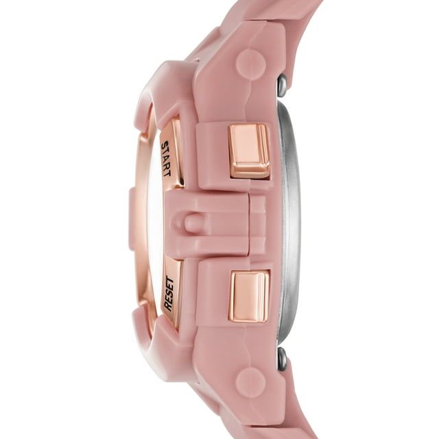 Time and Tru Ladies' Digital Sport Watch, Dusty Rose Round Case, Rose Gold Tone Bezel and Dusty Rose Plastic Strap (FMDOTT108) EasyOptionXY LLC