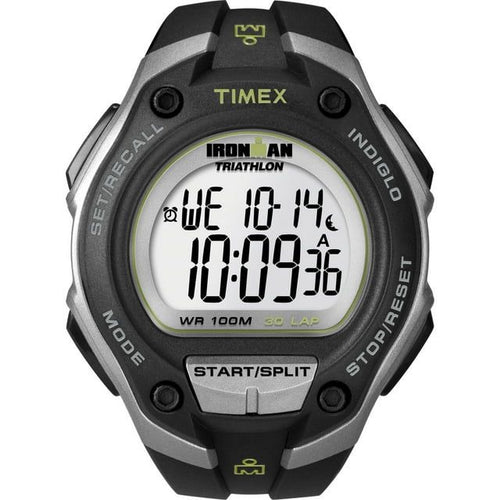 TIMEX Men's IRONMAN Classic 30 Oversized 43mm Watch ¨C Silver-Tone & Black Case with Black Resin Strap EasyOptionXY LLC