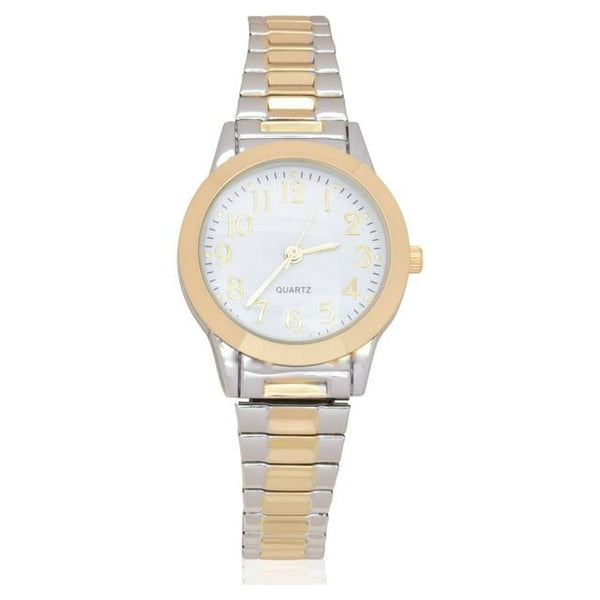 Time and Tru Female Analog Watch in Two-Tone with Expansion Band (4005LWM1) EasyOptionXY LLC