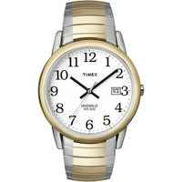 Timex Men's Easy Reader Date Two-Tone/White 35mm Casual Watch, Tapered Expansion Band EasyOptionXY LLC