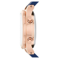 Time and Tru Women's Rose Gold Tone Digital Watch with Navy Silicone Strap EasyOptionXY LLC
