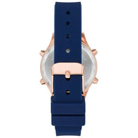 Time and Tru Women's Rose Gold Tone Digital Watch with Navy Silicone Strap EasyOptionXY LLC
