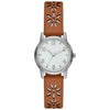 Time and Tru Women's Crystal Accent Watch with Perforated Strap EasyOptionXY LLC