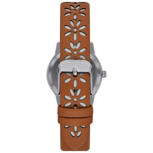Time and Tru Women's Crystal Accent Watch with Perforated Strap EasyOptionXY LLC