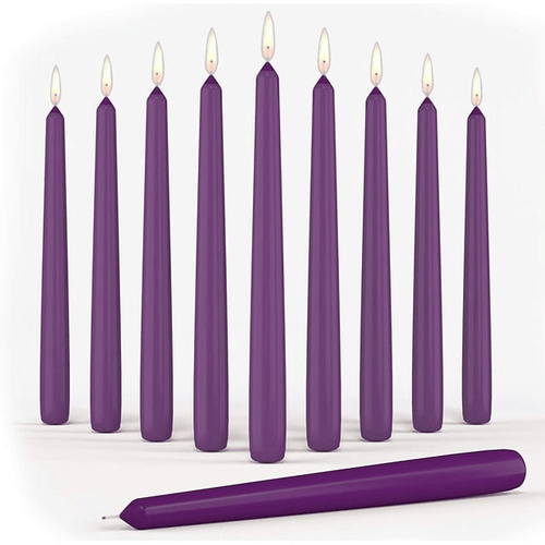 Set of 10 Dinner Taper Candles EasyOptionXY LLC