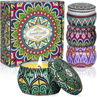 OSHINE 4 PACK Scented Candles Gifts Set Christmas Candles Aromatherapy Soy Wax Candles Home Fragrance Stress Relief Candles for Yoga, Sleeping,Mother's day,Valentine's day,Birthday Gifts,Anniversary EasyOptionXY LLC