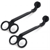 Noneea 2pcs Candle Wick Trimmer, Polished Wicker Scissors, go deep into The Candle to Cut Spent Chips (Black) EasyOptionXY LLC