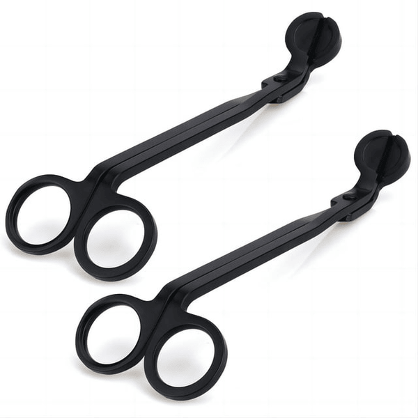 Noneea 2pcs Candle Wick Trimmer, Polished Wicker Scissors, go deep into The Candle to Cut Spent Chips (Black) EasyOptionXY LLC
