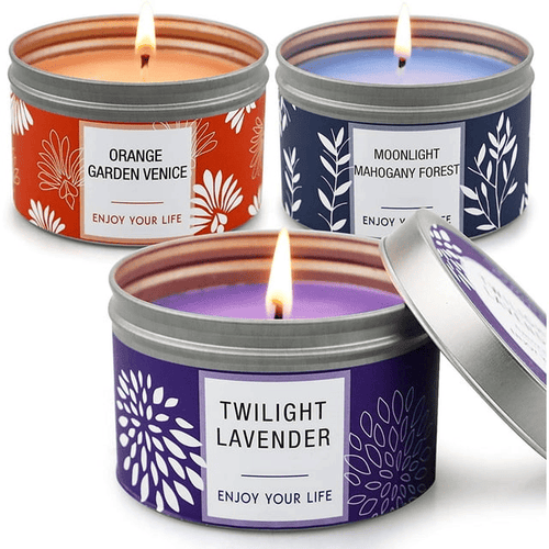 SONSIEN 3 Pack Scented Candles for Home Scented, Fragrance Long Lasting Soy Candles, Aromatherapy Candle Gifts for Women, Birthday, Christmas EasyOptionXY LLC