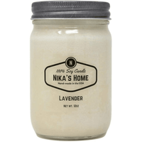 Nika's Home Lavender Soy Candle - 12oz Mason Jar EasyOptionXY LLC