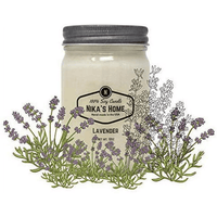 Nika's Home Lavender Soy Candle - 12oz Mason Jar EasyOptionXY LLC