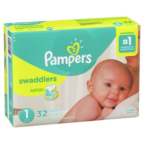 Pampers Swaddlers Newborn Diapers Size 1, 32 Count EasyOptionXY LLC