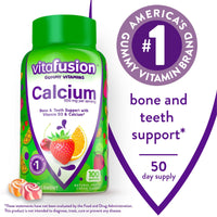 Vitafusion Chewable Calcium Gummy Vitamins; Fruit and Cream Flavored; 100 Count EasyOptionXY LLC