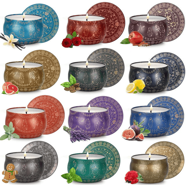 SONSIEN Scented Candles Gifts Set, 12Pack Soy Candles for Home Scented Aromatherapy Jar Candles for Birthday Christmas Gifts Halloween Housewarming, 30oz EasyOptionXY LLC