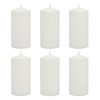 Stonebriar 3" x 6" Unscented 1-Wick White Pillar Candles, 6 Pack EasyOptionXY LLC