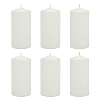 Stonebriar 3" x 6" Unscented 1-Wick White Pillar Candles, 6 Pack EasyOptionXY LLC