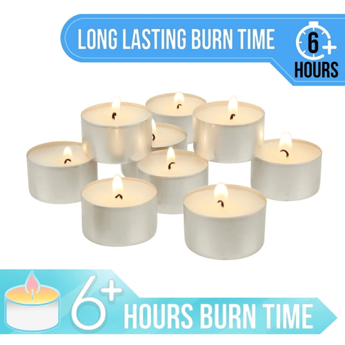 Stonebriar Unscented Long Burning Tealight Candles with 6-7 Hour Burn Time, 100 Pack, White EasyOptionXY LLC