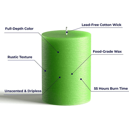 Melt Candle Company Set of 3 Pillar Candles EasyOptionXY LLC