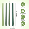 FCMSHAMD Green Taper Candle Sticks - Green tea Scented Candle Set Smokeless Dripless for Wedding Dinner Holiday Decoration Pack of 4 EasyOptionXY LLC