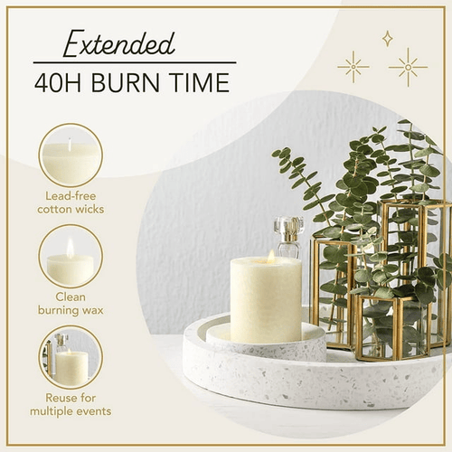 Set of 3 Pillar Candles EasyOptionXY LLC