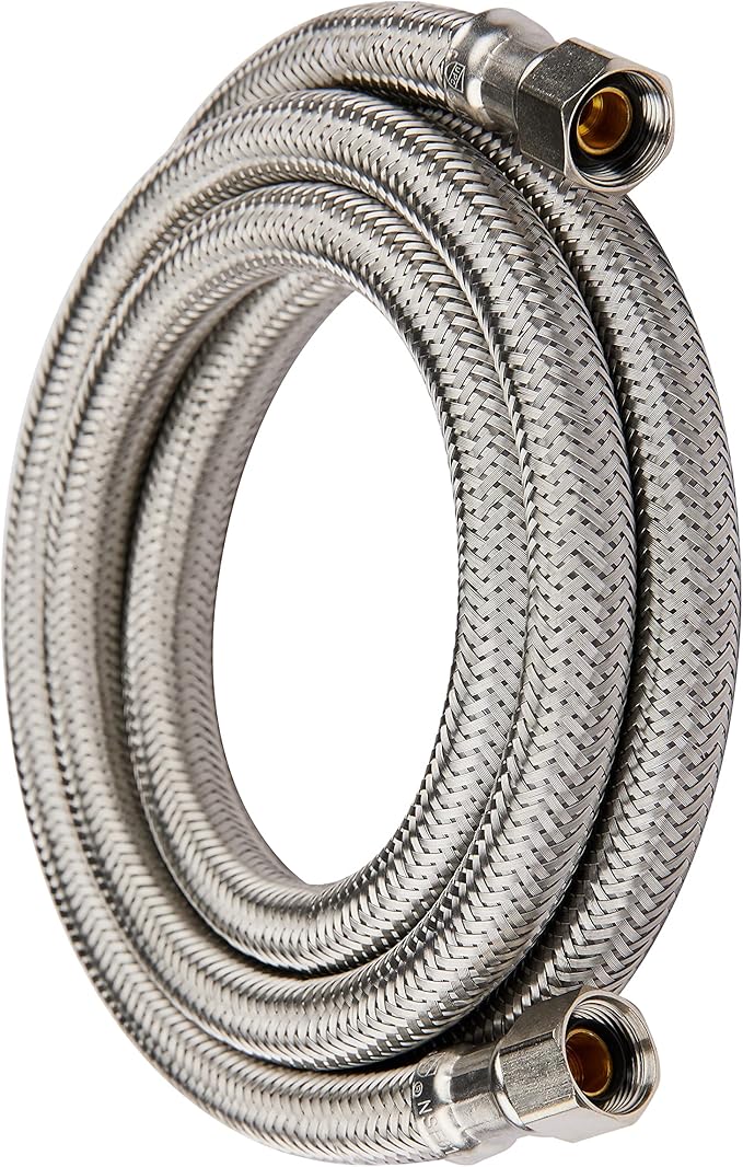 10 Pcs 6ft Dishwasher Installation Kit, Stainless Steel Dishwasher Supply Line, with Compression Connection