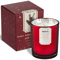 Briful Scented Candles Pine Candle Aromatherapy Soy Candle Jar for Help Relaxing Stress Relief Candles Christmas Gifts Red EasyOptionXY LLC