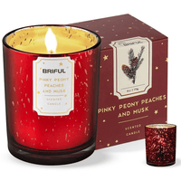 Briful Scented Candles Pine Candle Aromatherapy Soy Candle Jar for Help Relaxing Stress Relief Candles Christmas Gifts Red EasyOptionXY LLC
