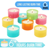 Stonebriar Unscented Long Burning Tealight Candles with 6-7 Hour Burn Time, 96 Pack, Multicolor EasyOptionXY LLC