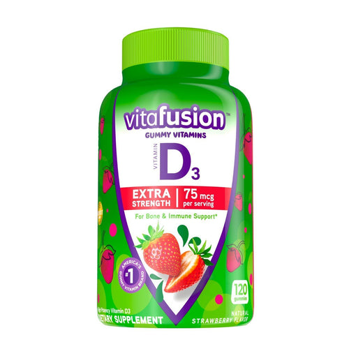 Vitafusion Extra Strength Vitamin D3 Gummy Vitamins; Strawberry Flavored; 120 Count EasyOptionXY LLC
