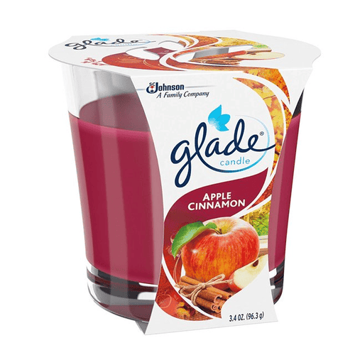 Glade Scented Candle Jar, Apple Cinnamon, Fragrance Infused with Essential Oils, 3.4 oz, 96 g EasyOptionXY LLC