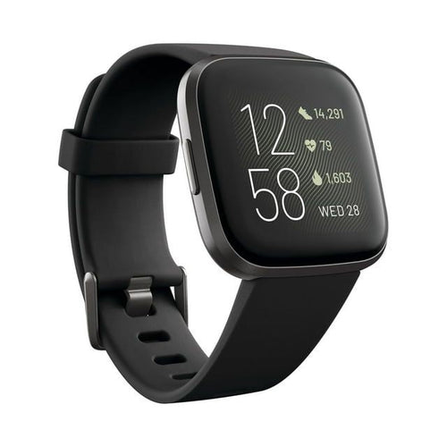 Fitbit Versa 2 Health & Fitness Smartwatch - Black/Carbon Aluminum EasyOptionXY LLC
