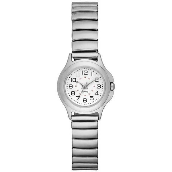 Time & Tru Women's Wristwatch: Silver Tone Case, Easy Read Dial, Expansion Band (FMDOTT004) EasyOptionXY LLC