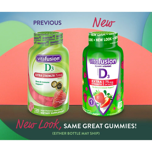 Vitafusion Extra Strength Vitamin D3 Gummy Vitamins; Strawberry Flavored; 120 Count EasyOptionXY LLC