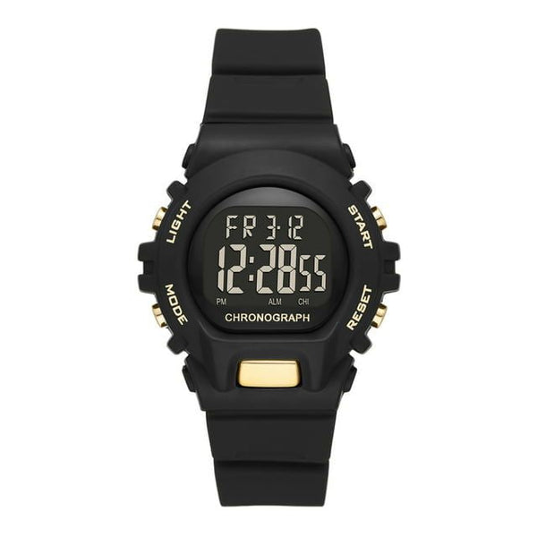 Time and Tru Ladies' Black Plastic Sport Digital Chronograph Watch (FMDOTT092) EasyOptionXY LLC