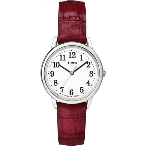 Timex Women's Easy Reader 30mm Red Croco Pattern Leather Strap Watch EasyOptionXY LLC