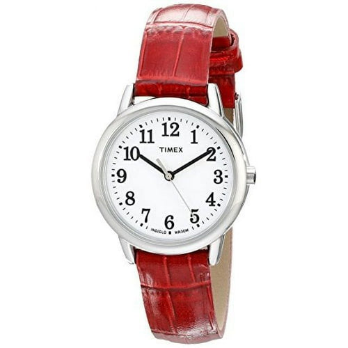Timex Women's Easy Reader 30mm Red Croco Pattern Leather Strap Watch EasyOptionXY LLC