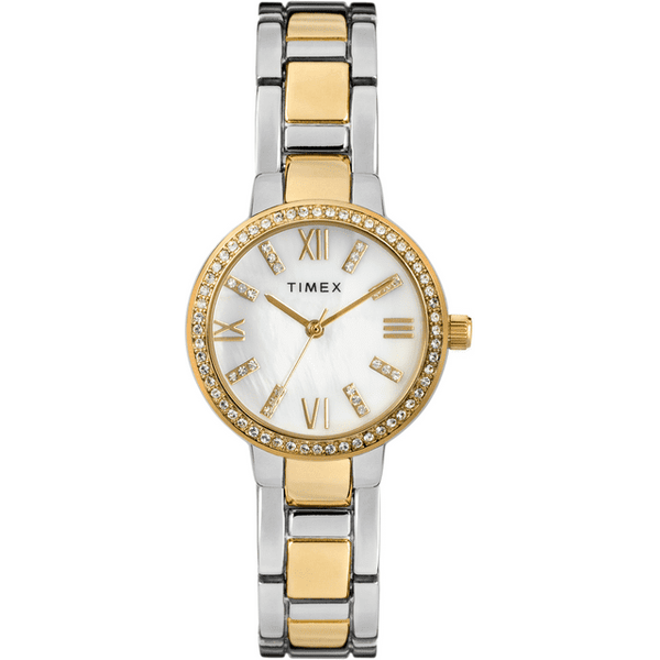 Timex Women's Dress Crystal 30mm Watch ¨C Mother of Pearl Dial with Two-Tone Bracelet EasyOptionXY LLC