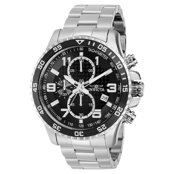 Invicta Specialty Men 45mm Stainless Steel Black Dial Chronograph Quartz Watch 37146 EasyOptionXY LLC