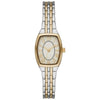 Time & Tru Women's Wristwatch: Two Tone Silver and Gold Barrel Case Bracelet Watch (FMDOTT077) EasyOptionXY LLC