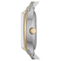 Time & Tru Women's Wristwatch: Two Tone Silver and Gold Barrel Case Bracelet Watch (FMDOTT077) EasyOptionXY LLC