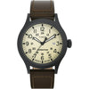 Timex Men's Expedition Scout 40mm Watch ¨C Cream Dial Black Case & Brown Leather Strap EasyOptionXY LLC